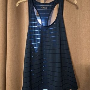Ziya Women's Navy Striped Tank Top